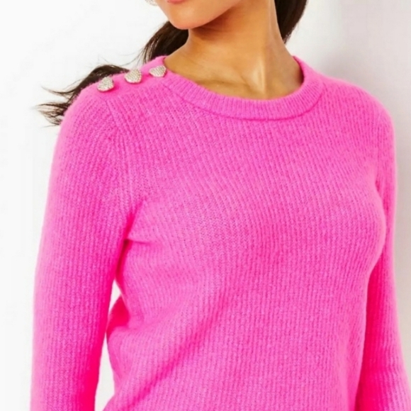 Lilly Pulitzer Pink Crew Neck Sweater Size medium - Picture 2 of 12